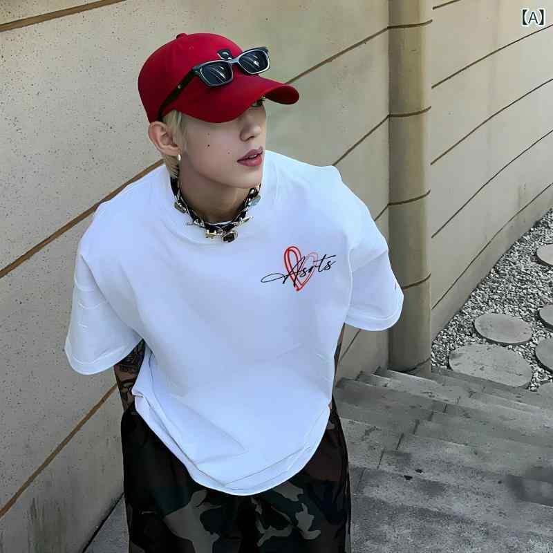 Tシャツ　メンズ　おしゃれ ヘビー アスター ツは なな アメリカ 夏の 綿の ゆったりした メンズ カップル 半袖 Tシャツ インが 大好きです