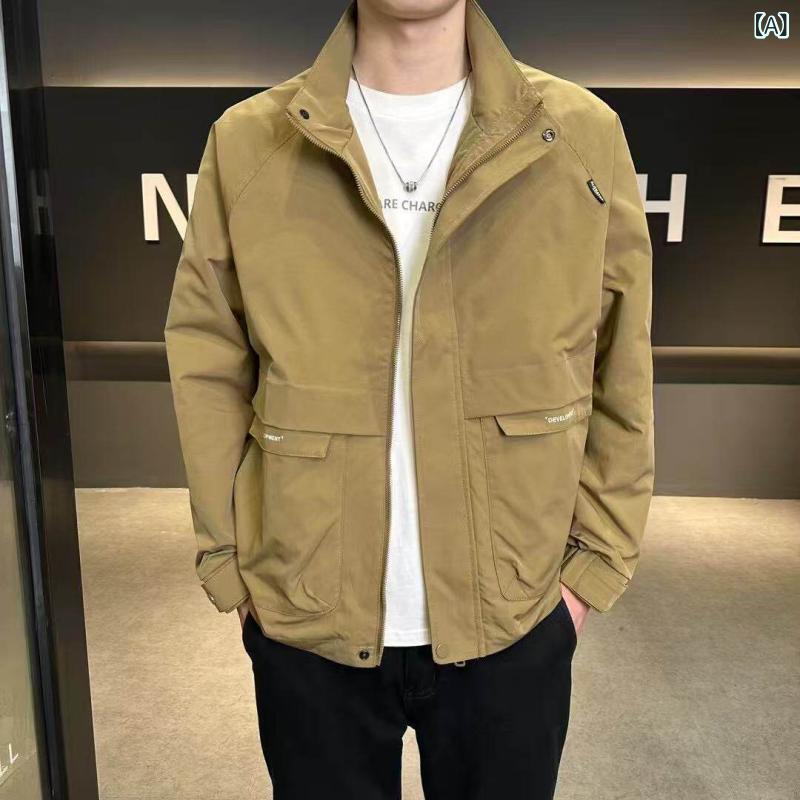 上衣 パーカー メンズ 分かりやすい 啄木鳥 秋冬 照明ランプ色合い 上衣 メンズ 2025 韓国 心地よい トップス 防風 雨合羽