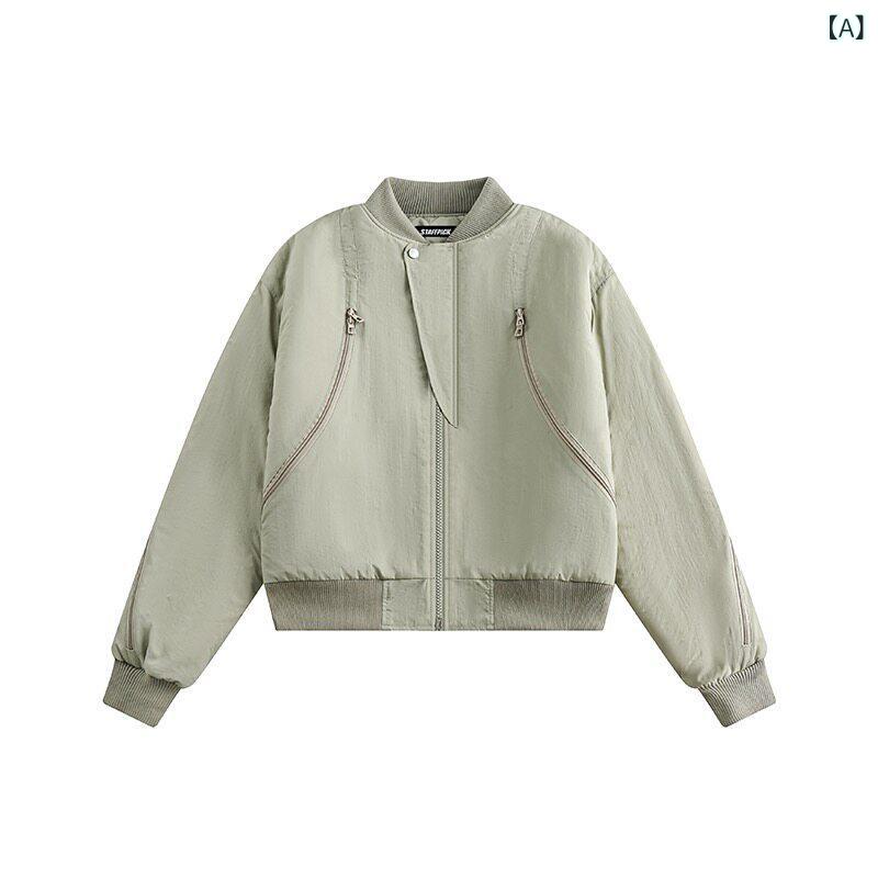 ジャケット パーカー メンズ シンプル リン ワンワン アメリカン レトロ パイロット ジャケット コート 男女 冬 厚手 カップル 野球 コットンジャケット