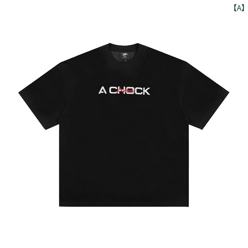 ティーシャツ メンズ 今めかしい 【 Achock バス発着場】 アメリカン 刺しゅう 半袖 ティーシャツ 男女兼用 25 ss 御居処 跳ねる ゆったり