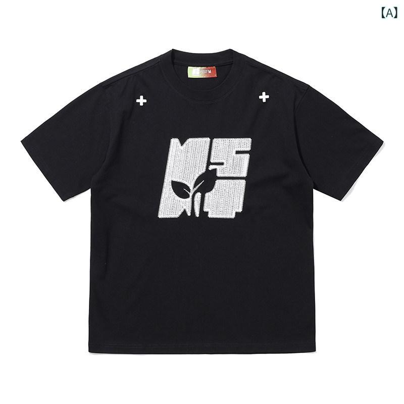 Tシャツ　メンズ　おしゃれ NSTNEW START 芽生え 計画 ウイグル 綿 夏 メンズ 厚手 ゆったり 半袖 Tシャツ