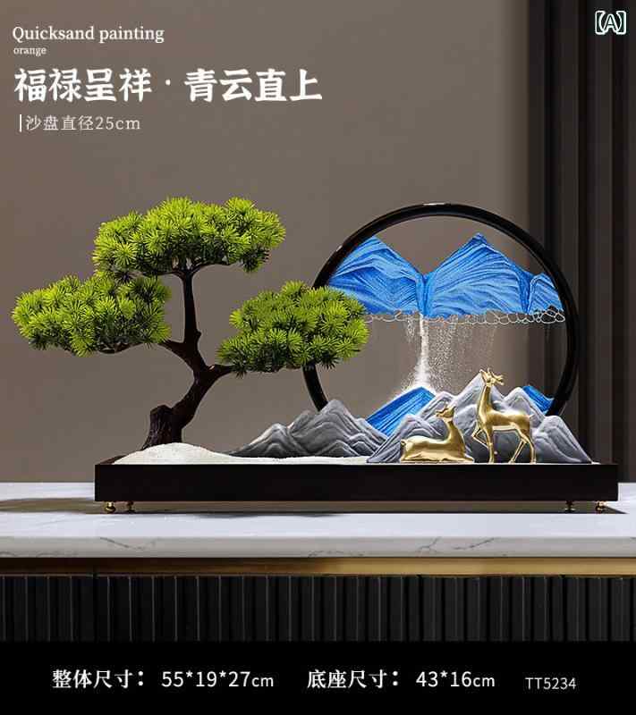 雑貨　装飾品　 な 歓迎 松 流 砂 絵画 装飾品 砂時計 チャイナ風 リビング ルーム 禅 ポーチ オフィス ティールーム ソフト 装飾