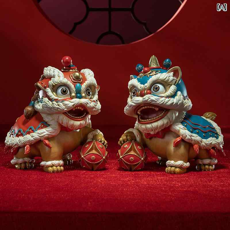 雑貨　装飾品　 トン 師匠の 獅子舞 縁起 リビング ルーム 卓上 銅製 覚醒 獅子 飾り ホームデコレーション オープニング ギフト 35,927円