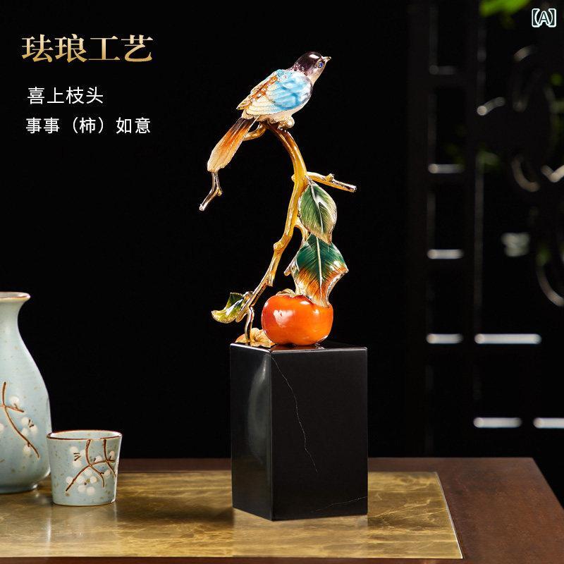 雑貨 装飾品 柿 すべてが うまく いく 柿の 装飾品 エナメル 色 ハイエンド チャイナ風 アンティーク 棚 ワイン キャビネットの 装飾 家庭用 アクセサリー|みやショップ店