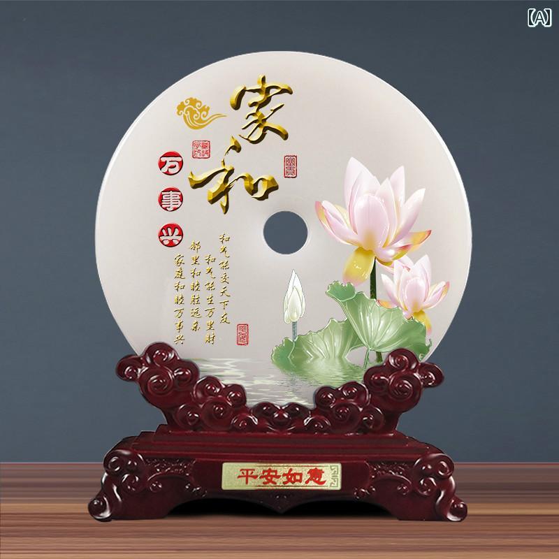 雑貨　装飾品　 翡翠の 平和 バックル 装飾品 自宅の リビング ルーム テレビキャビネット ポーチの 装飾 会社の 移転 ビジネス ギフト
