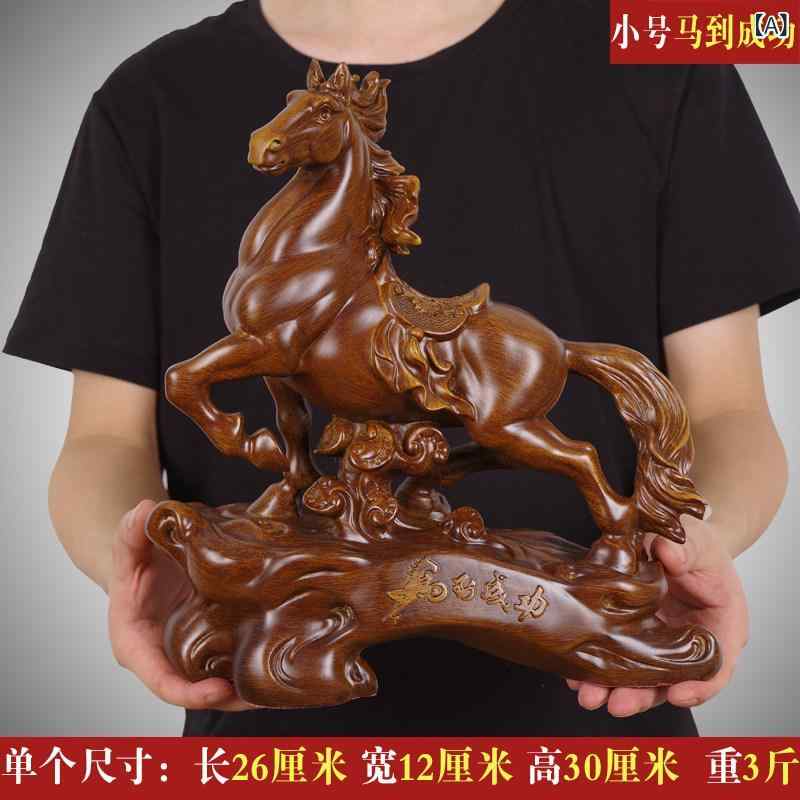 置物 干支 馬 中国風 幸運 財運 ラッキーアイテム オフィス デスク 飾り リビング インテリア 酒・誕 装飾 成功 象徴 十二支 馬 置物 伝統工芸 縁起物 テーブル 飾り 部屋 装飾品｜みやショップ店