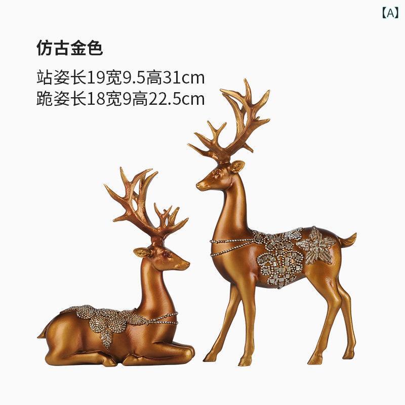 ホビー 雑貨 装飾品 リビング ルームの 装飾 家庭用 家具 ニホン ジカの 小さい 彫刻 成功と 幸運を 祈る 幸運の 鹿