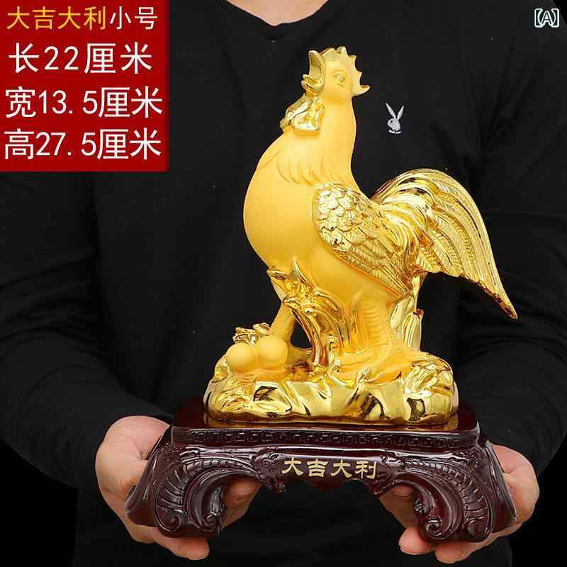 ホビー　雑貨　装飾品 金鶏の 飾り 幸運 風 水 干支 鶏 モダン ホームデコレーション リビング ルーム オフィス 装飾
