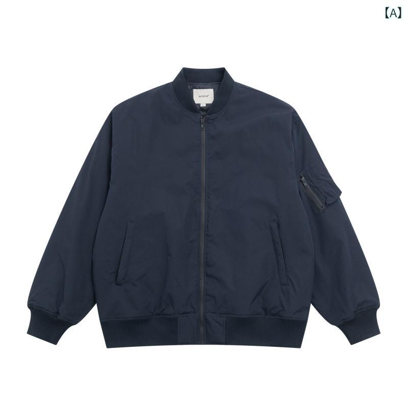 アウター　メンズ　ジャケット　パーカ Batterup 春秋 綿の 服 カジュアル 野球 襟 ショート MA 1 フライト ジャケット メンズ