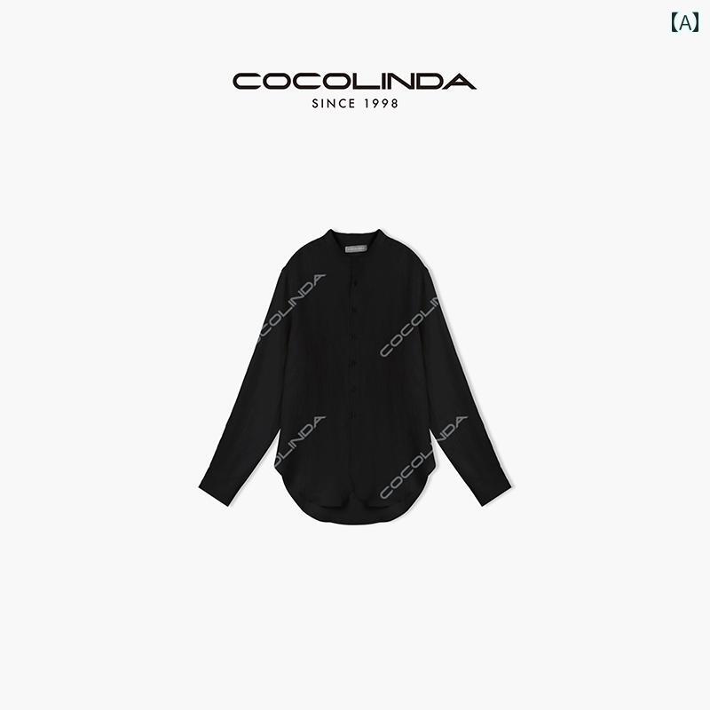 レディース シャツ トップス COCOLINDA リネン 長袖 シャツ レディース 2024 秋 アウター おしゃれ 小さめ スタンドカラー ゆったり カーディガン|みやショップ店