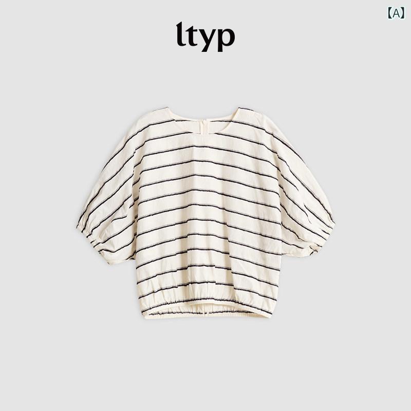 レディース シャツ トップス ltyp 旅行 アート ストライプ スーツ 夏 レジャー ゆったり シャツ トップス 女性 春|みやショップ店