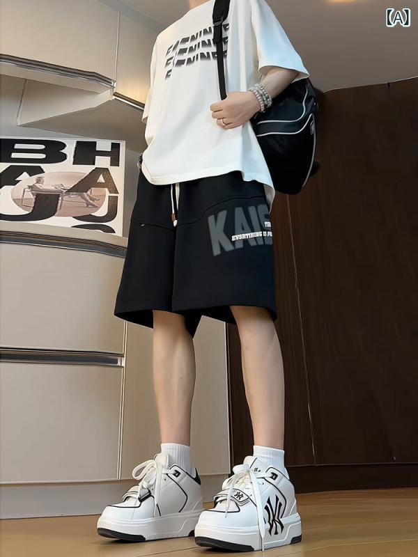 ショート　ハーフ　パンツ　 アメリカ 4点 ショーツ メンズ ハイエンド 夏 薄手 パンツ カジュアル スポーツ バスケットボール 5点