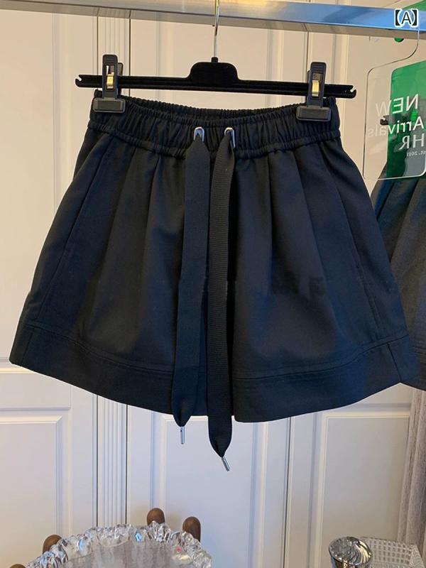 ショート　ハーフ　パンツ　 ハイウエスト 伸縮性 カジュアル ショート パンツ レディース 夏 薄手 大きいサイズ 太め mm ゆったり スリム 洋 ナシ型 ワイド レッグ