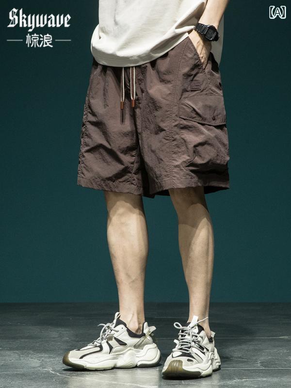 ショートパンツ　ハーフパンツ 夏用 冷感 ワーク ショーツ メンズ アメリカン スタイル ゆったり 薄手 速乾 5点 パンツ 通気性 カジュアル スポーツ