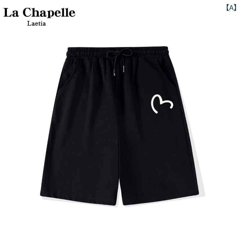 ショートパンツ　ハーフパンツ La Chapelle ブラック スポーツ ショーツ レディース 夏 アウター 小さめ 細身 aライン パンツ カジュアル 5点 X