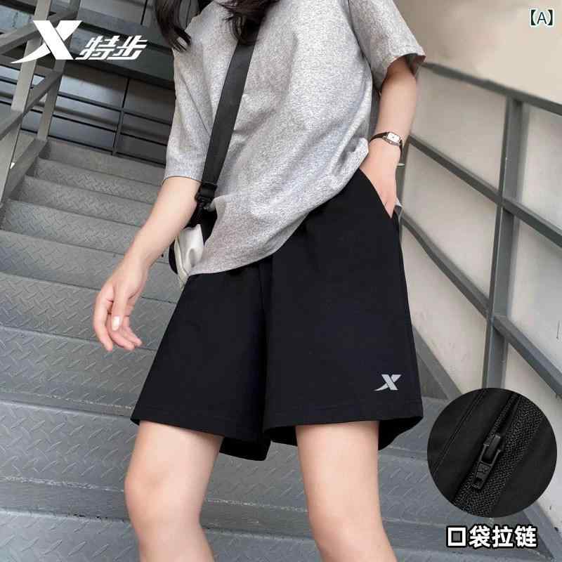 ショートパンツ　ハーフパンツ Xtep スポーツ パンツ レディース 夏 2025 速乾 カジュアル ショーツ フィットネス ランニング ゆったり 大きいサイズ
