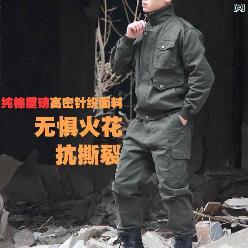 やり方服 偽装 書き割り  やり方服 偽装 書き割り 成人男性用 やり方着 背広高 濃度 溶接  綿 熱傷押しとどめる 工事 一こま 服 偽装 肉体労働 保護すること