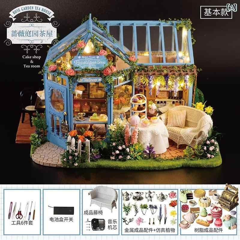 雑貨　ホビー　小物 ローズガーデン ティーハウス DIY オルゴール ハウス | 誕生日 プレゼント 女の子 彼女 3月 8日 国際 レディース 日