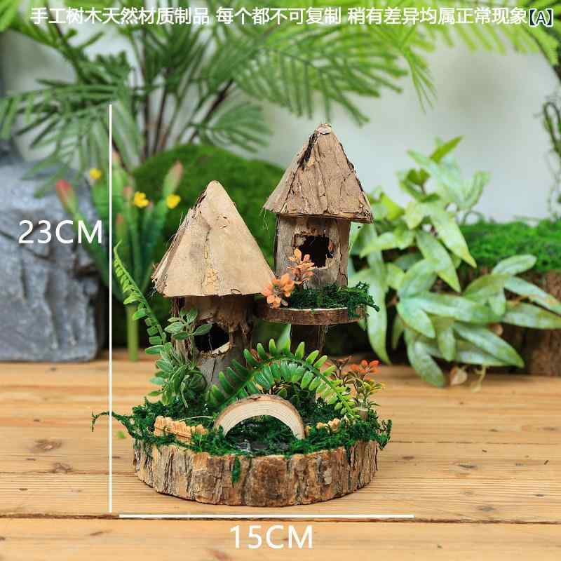 おもちゃ　ホビー 枝 小屋の 鳥の 装飾 デスク トップ ガーデン DIY 子供の かわいい ホームな 森