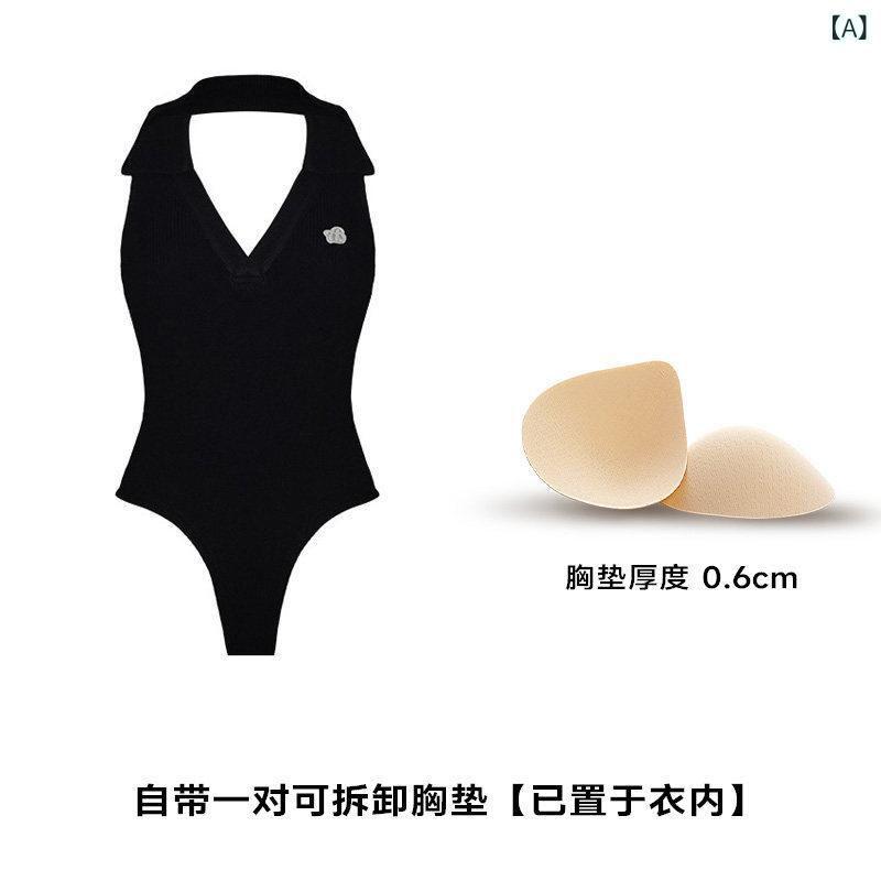 ホルターネック レディース トップス ホルターネック レディース トップス noBra by ABMY パッド入り口・入口 ポロ 上半身背広 御上さん用 艶っぽい うしろ側受け答え Vのど頚 編み物 ホルター 貯蔵タンクいの一番