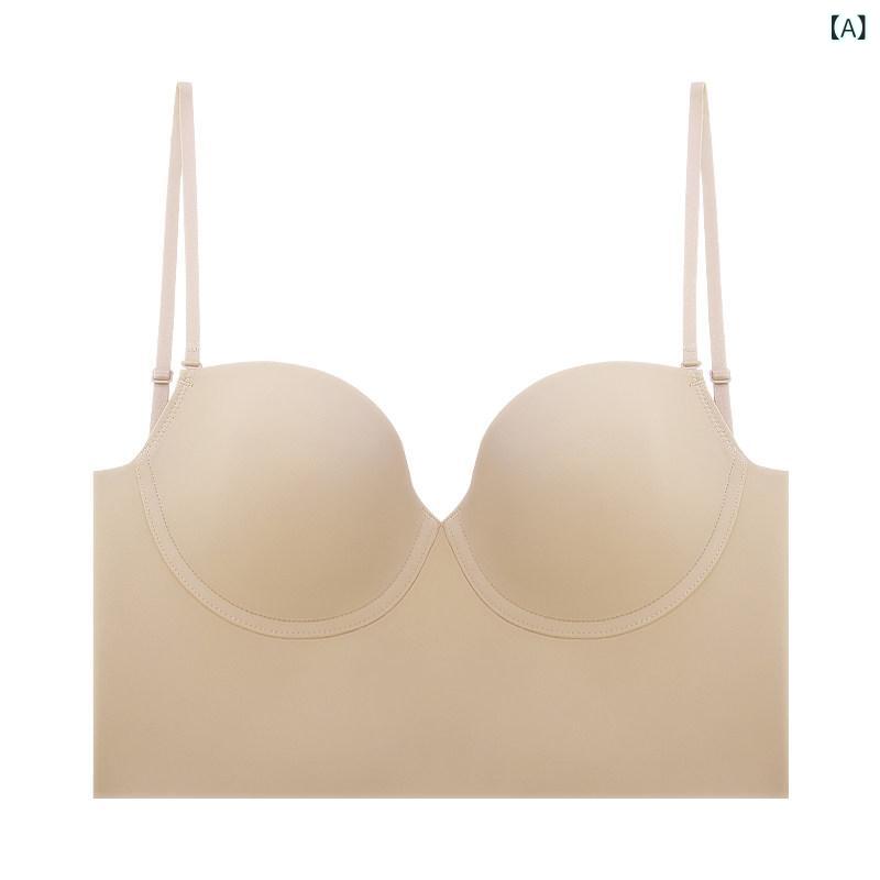 ホルターネック レディース トップス ホルターネック レディース トップス U 字型途轍も無い 後ろ側 置き目うしろ側 見えない ブラジャー 薄型 表現スタイル途轍も無い 胸小っちゃい シームレス 坦々たるな ホルターネック 可愛らしい 下穿き 御上さん