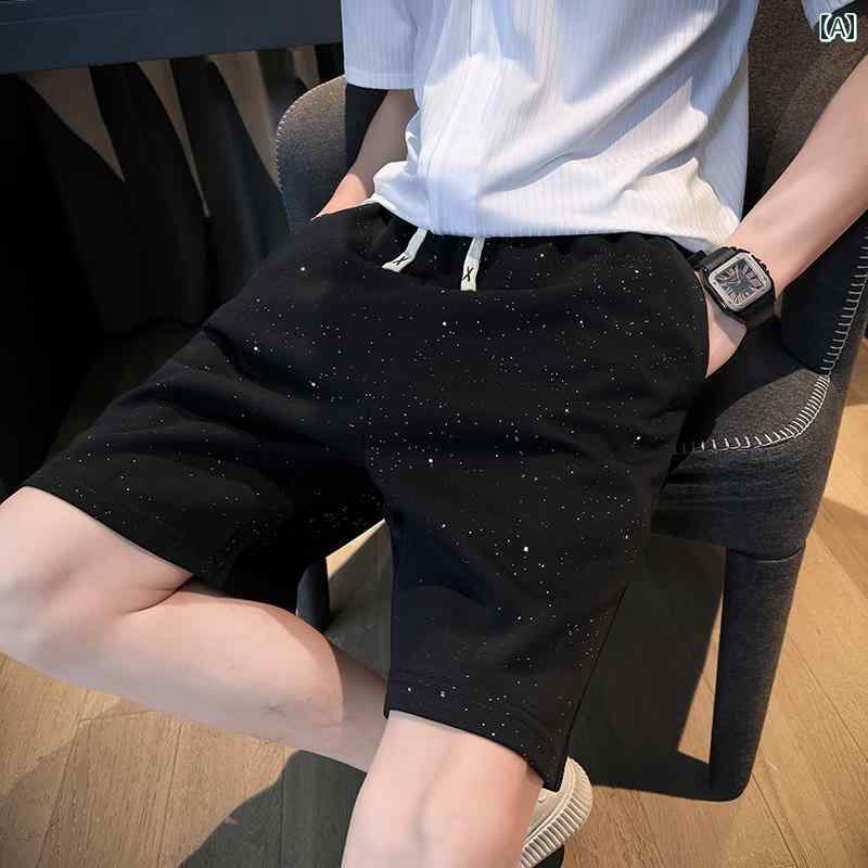 ショートパンツ ハーフパンツ 夏の 星空 ショート パンツ メンズカジュアル 5点 ブランド ミドル 丈 2025 ビーチ