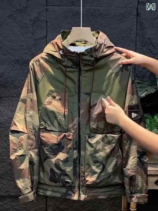 変装の御役目服ボンネット付き添い人上衣はメンズ烏兎に適したアウトドア心地好い馬鹿でかい衣嚢付き添い人のボンネット付き添い人上衣です。向けゆったりとした韓国アウターです。