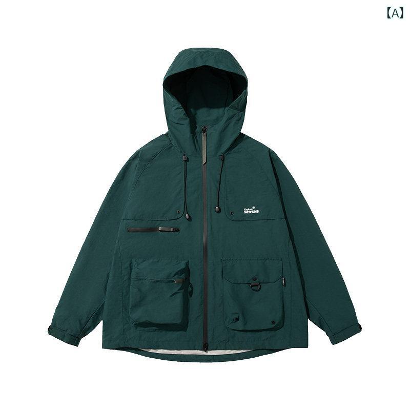 アウター パーカー アウトドア Mountain SetFuns 春秋 薄手 フリース アウトドア ワークウェア ジャケット 男女兼用 カップル ソフトシェル 防水 ウィンドブレーカー