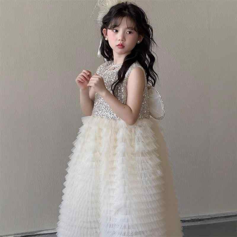 ワンピース 女の子用 夏 プリンセス フレアスカート 韓国 かわいい ガーリー チュールドレス 軽量 通気性 綿素材 ビッグシルエット 4,893円