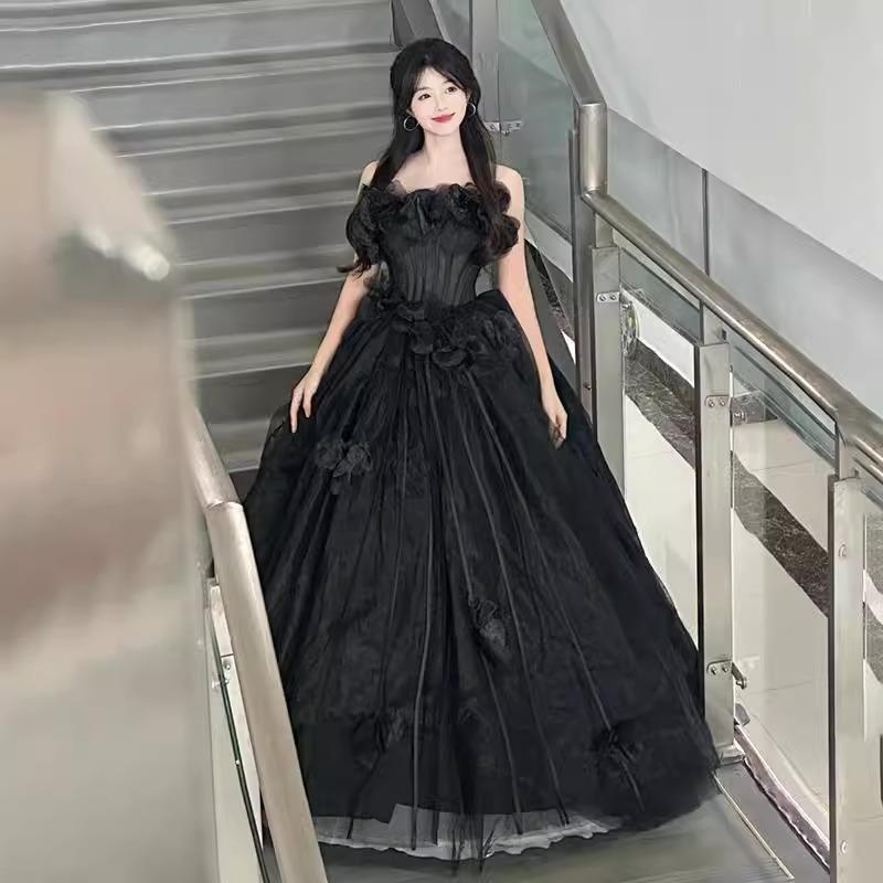 レディース 夕まぐれお召しもの 妃殿下 ふんわりスコート 黒 寄りあい用 成年者式 生まれ落ちる日 学習者 ロング フォーマル 愛くるしげ 影ぼうし 軽さ 伸縮性
