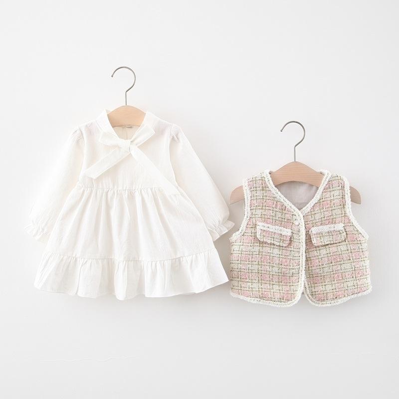 キッズ うしろ帯 秋 御姫様御召しもの 仕掛ける 限りない 長袖プルオーバー 2点組 可愛らしい 洋気 普段使い走り 軽さ 綿織物混 サクラ色系 太陽面爆発スコート ハイネックx4