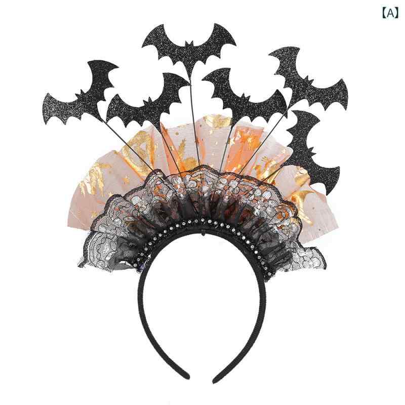 髪の毛佩び物 ハロウィン コウモリ傘  愛くるしげ かぼちゃ 主題 ゴシック 表現スタイル 寄りあい 用 秋 髪飾りつけ 髪の毛ダンス楽隊 尖端天下太平x1000