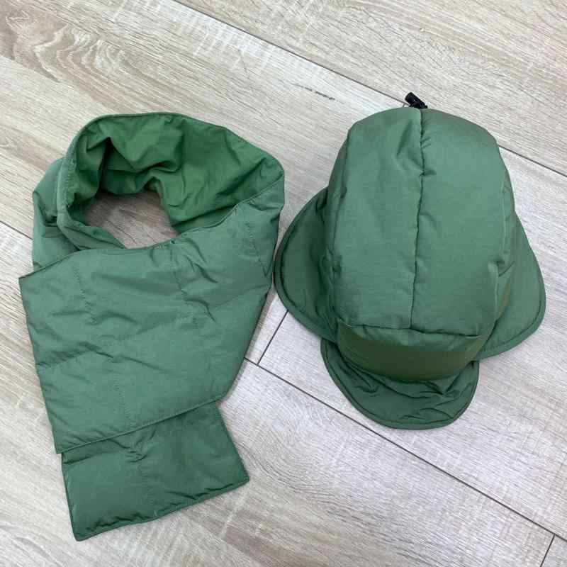 帽子 マフラー セット 冬用 ダウン 保温 防寒 キャップ バケットハット アウトドア カジュアル 速乾 軽量 ポリエステルx2|みやショップ店