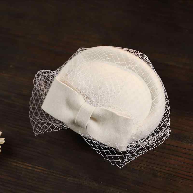 ベレー帽 レディース 秋冬 フェルト 羊毛 シュロの葉 スピード競技 チュール レトロ 古典派音楽 雅びやか 情の籠もった 今めかしい つら構え かざり付けるx2
