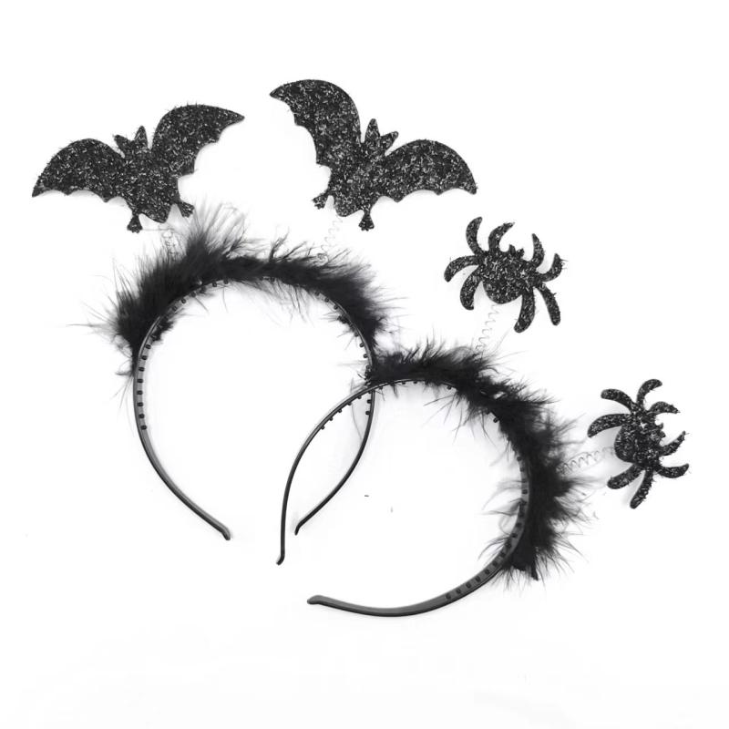 子供用 ハロウィン ヘアアクセサリー セット コウモリ クモ 魔法の杖 コスプレ グッズ パーティー 装飾 道具 祭り 仮装 アクセサリー ヘッドバンド ウィッチ スタイルx300|みやショップ店