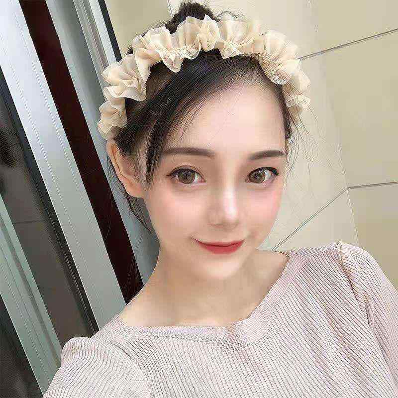 ヘアバンド 女性用 かわいい レース シフォン メッシュ 森ガール フェアリー スタイル エレガント 外出 洗顔 ボリューム 軽量 伸縮性 ヘアアクセサリーx100|みやショップ店