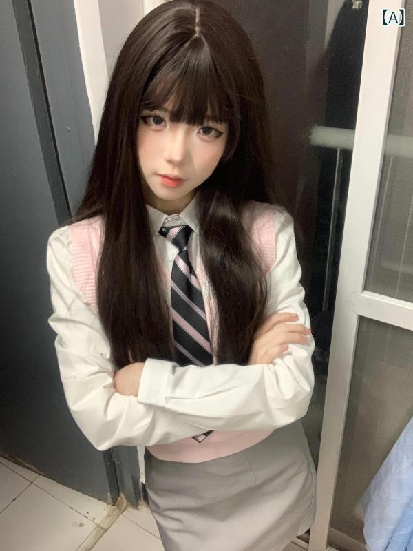 レディース 韓国 JK ユニフォーム 翰林院表現スタイル 淡さくら色 編み物 より良い プルオーバー ご機嫌酉の方角 MIDIスコート 書き割り 翰林院心地よい パステル色の原料品 軽さ 伸縮性