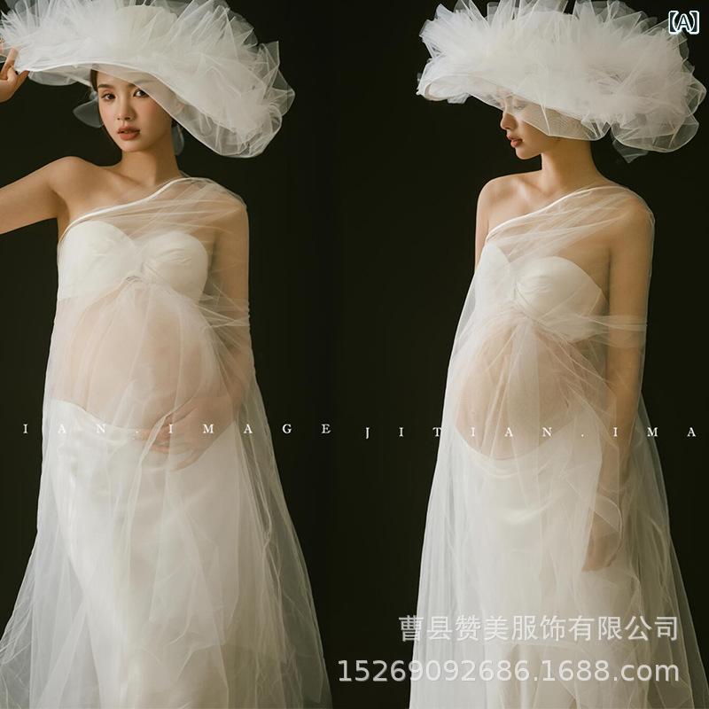 マタニティドレス 妊婦撮影用 ファッション スタジオテーマ 美しいスタイル 爽やか 大きめお腹対応 在宅フォト服 妊婦ママ向け かわいい妊婦服 シンプルビューティー フォトグラフィーウェア