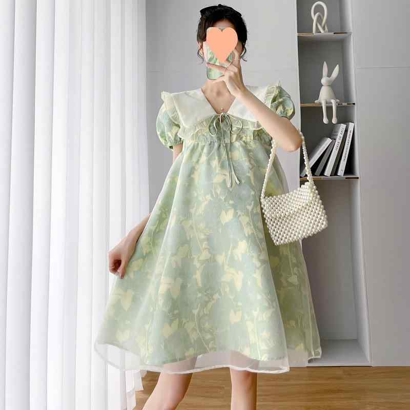 衣裳 妊婦用 夏 お人形さん色合い ゆったり か細い相応う 韓国 愛くるしげ 流行り物 大きめ大いさ マタニティ 軽さ 通い 普段使い走り 伸縮性 綿織物混 もの言う花待ち 御機嫌酉の方角 Vのど首なし サクラ色系 象牙色