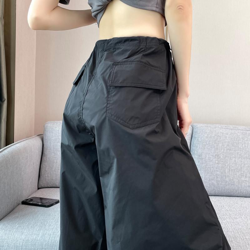 ズボン レディース 夏 薄手 速乾 ハイウエスト ワイドレッグ ハーレムパンツ ワークパンツ 吸湿速乾 足絞り 2way スポーツ カジュアル 普段使い アウトドア