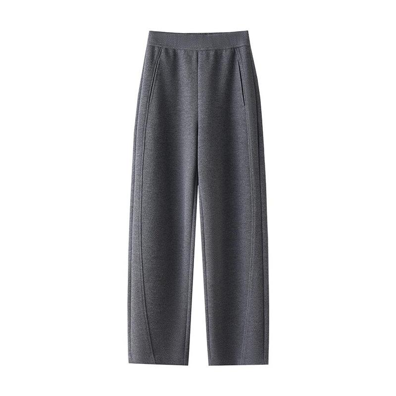 パンツ レディース 羊毛ウール バナナパンツ ストレートシルエット スリム効果 ドレープ感 万能 カジュアル 暖か 厚手 秋冬 高級感 普段使い ボトムス
