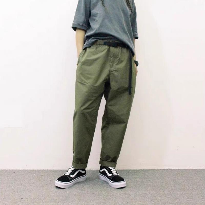 パンツ メンズ 夏用 日系 レトロ 速乾 ゆったり 薄手 9分丈 テーパード ハーレム ワーク カジュアル 機能性 吸湿 ルーズフィット アウトドア 普段使い