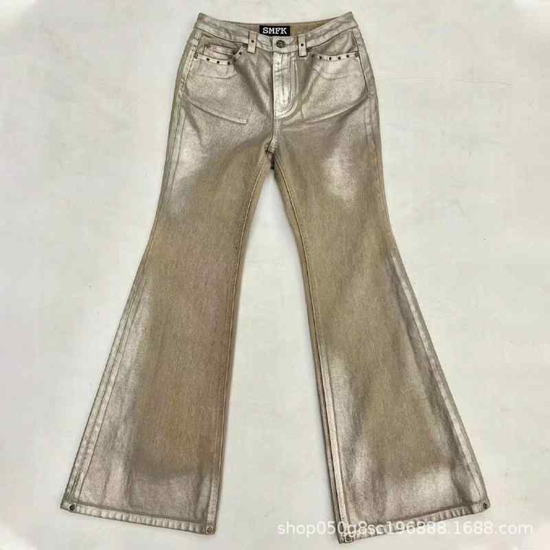 デニムパンツ レディース レトロ ミッドライズ スリムフィット フレア ストレート ヴィンテージ加工 カジュアル ボトムス 普段使い コットン素材 伸縮性 ボディシェイプ