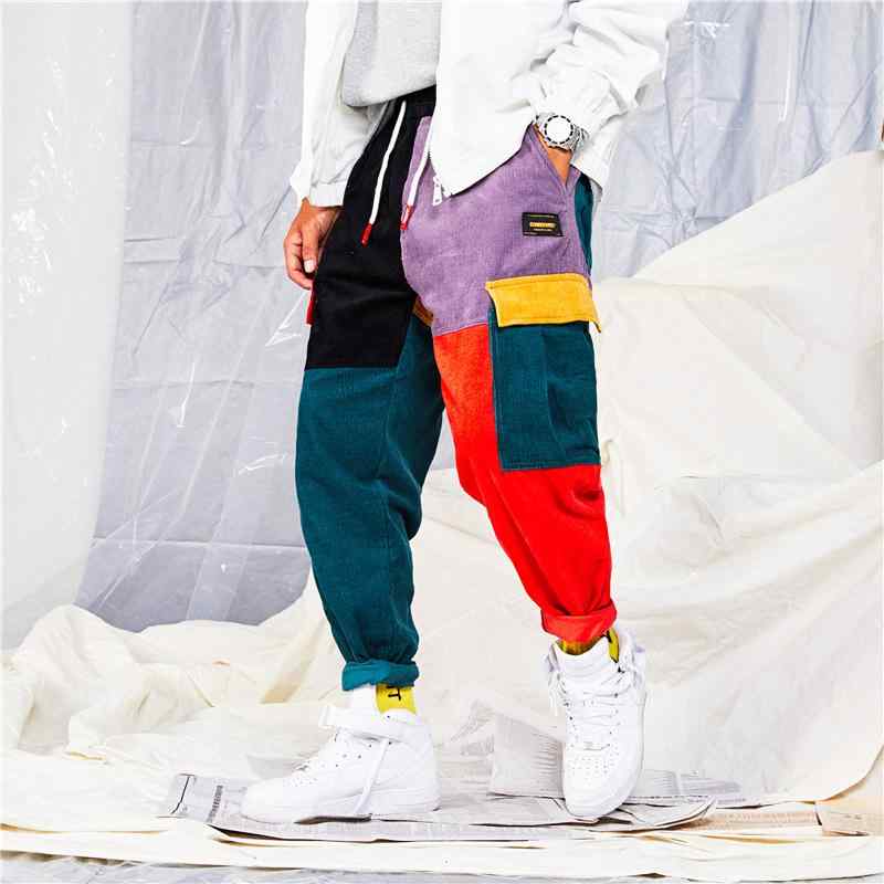 メンズ ジーンズ コーデュロイ 切り替え デニムパンツ 大きめサイズ カジュアル 普段使い ストレッチ 快適 フィット