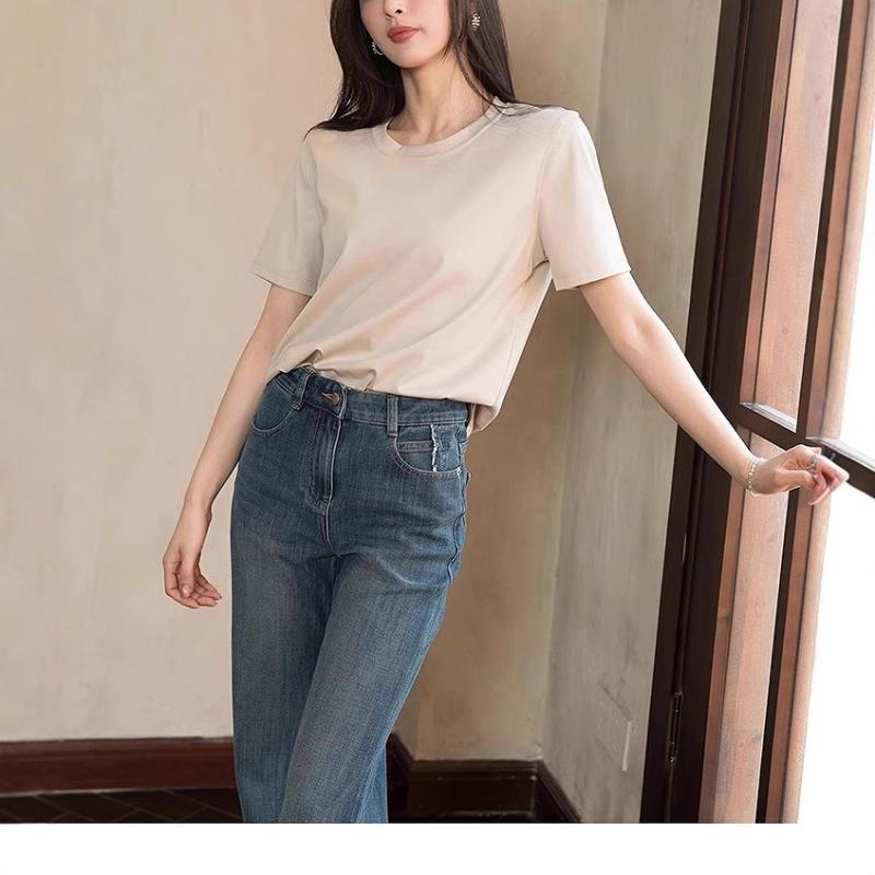 レディース Tシャツ 春夏 接触冷感 ピマコットン トップス 柔らか素材 吸湿速乾 軽量 伸縮性 日常使い カジュアル ブラック ホワイト ピンク系 Vネック 半袖