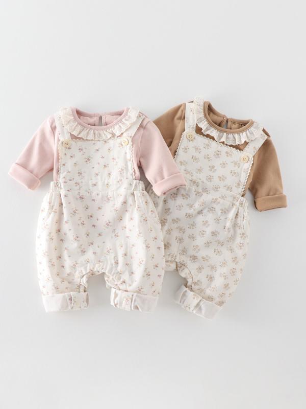 ベビー 女の子 春秋 背広パンツ 2点セット かわいい 綿素材 伸縮性 普段使い 柔らかい 軽量 ベビー服 赤ちゃん服 セットアップ