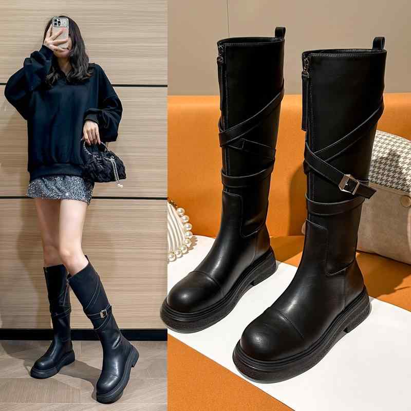 レディース 秋冬 ロングブーツ 太腿広広とした ワイドレッグ ゆったり相応う ぽっ自転車相応う 馬鹿でかい大いさ 筒広 防寒 生あたたかい 伸ばすこと 心地好い