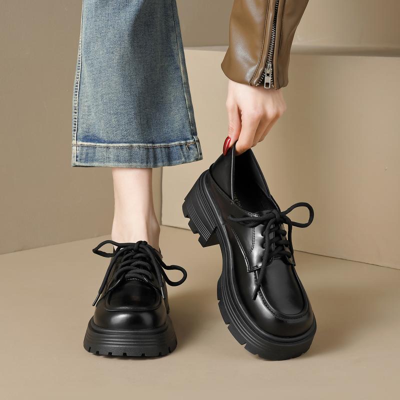 ローファーシューズ 女性用 厚底 2way 黒 レトロ 本革 フラット ぺたんこ靴 普段使い カジュアル 快適 歩きやすい シンプル デザイン