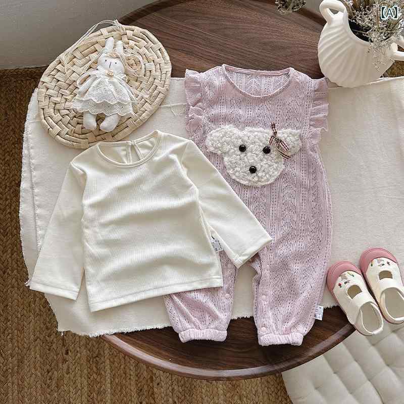 ベビー 女の子用 オーバーオール セット 春秋 クローリング服 かわいい おしゃれ デザイン 動きやすい 快適 スタイル