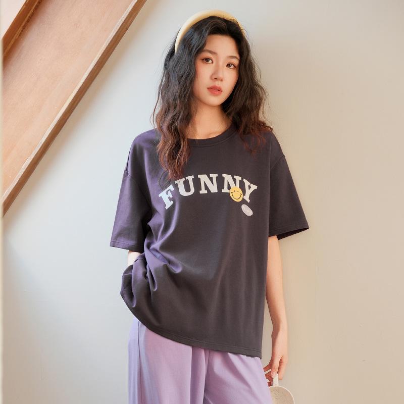 パジャマ レディース 夏用 綿素材 短袖 薄手 カジュアル ファッション 外出対応 ルームウェア セット 吸湿速乾 軽量 部屋着 ホームウェア